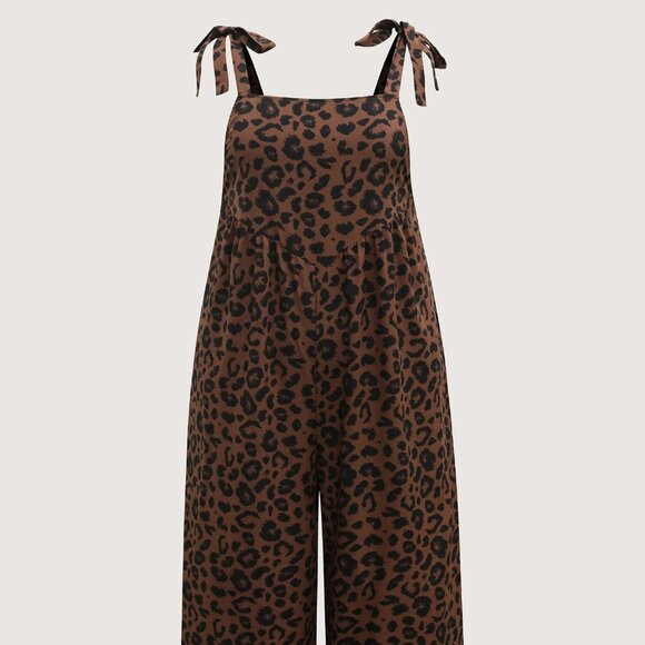 ✨ Bloomchic Leopard Print Jumpsuit – US 12, NWOT ✨ - Picture 7 of 16